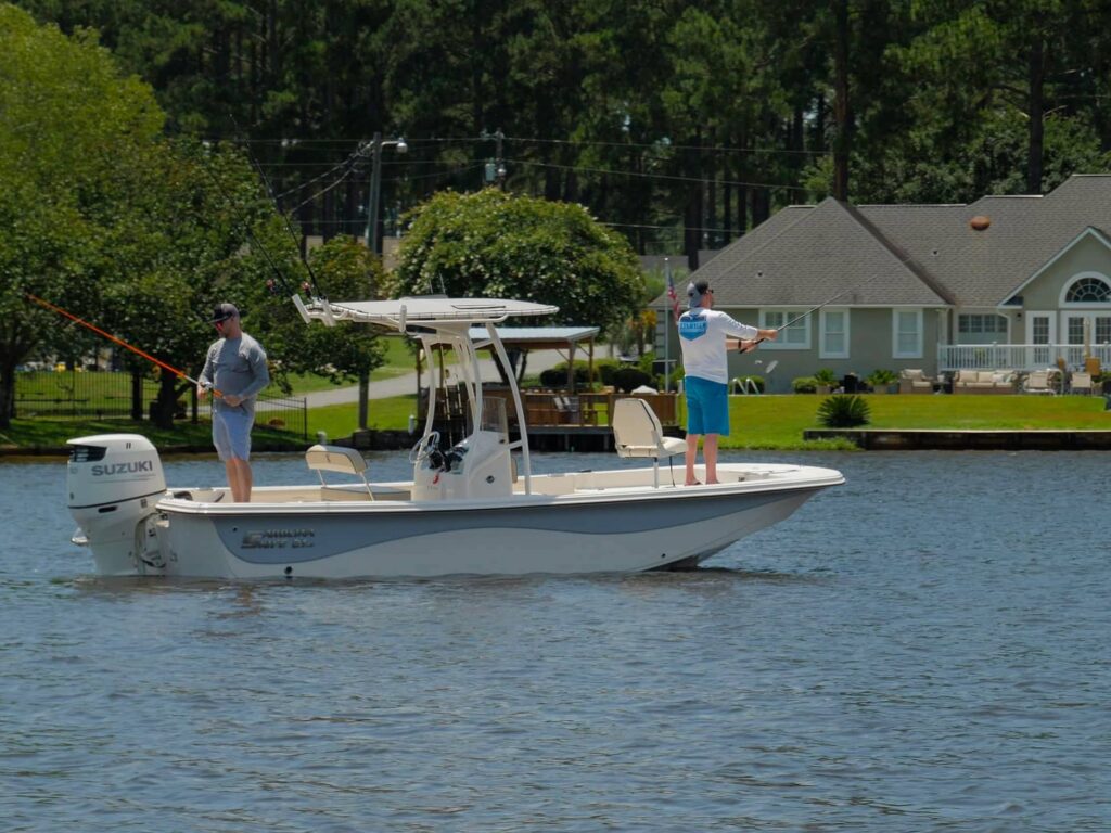 Fishing near homes