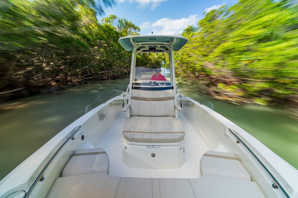 Boston Whaler 250 Dauntless bow seating