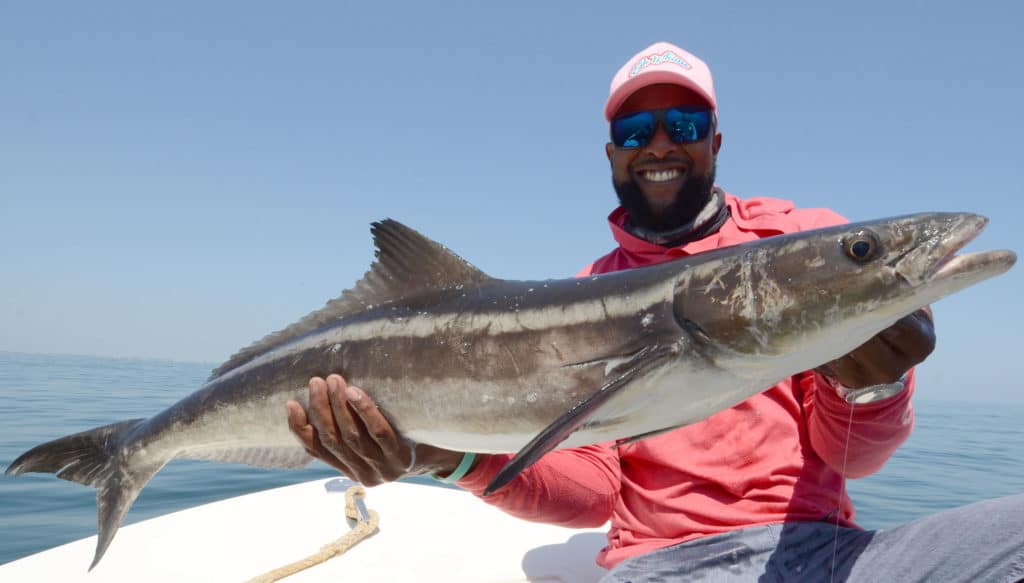 Holding up a nice cobia