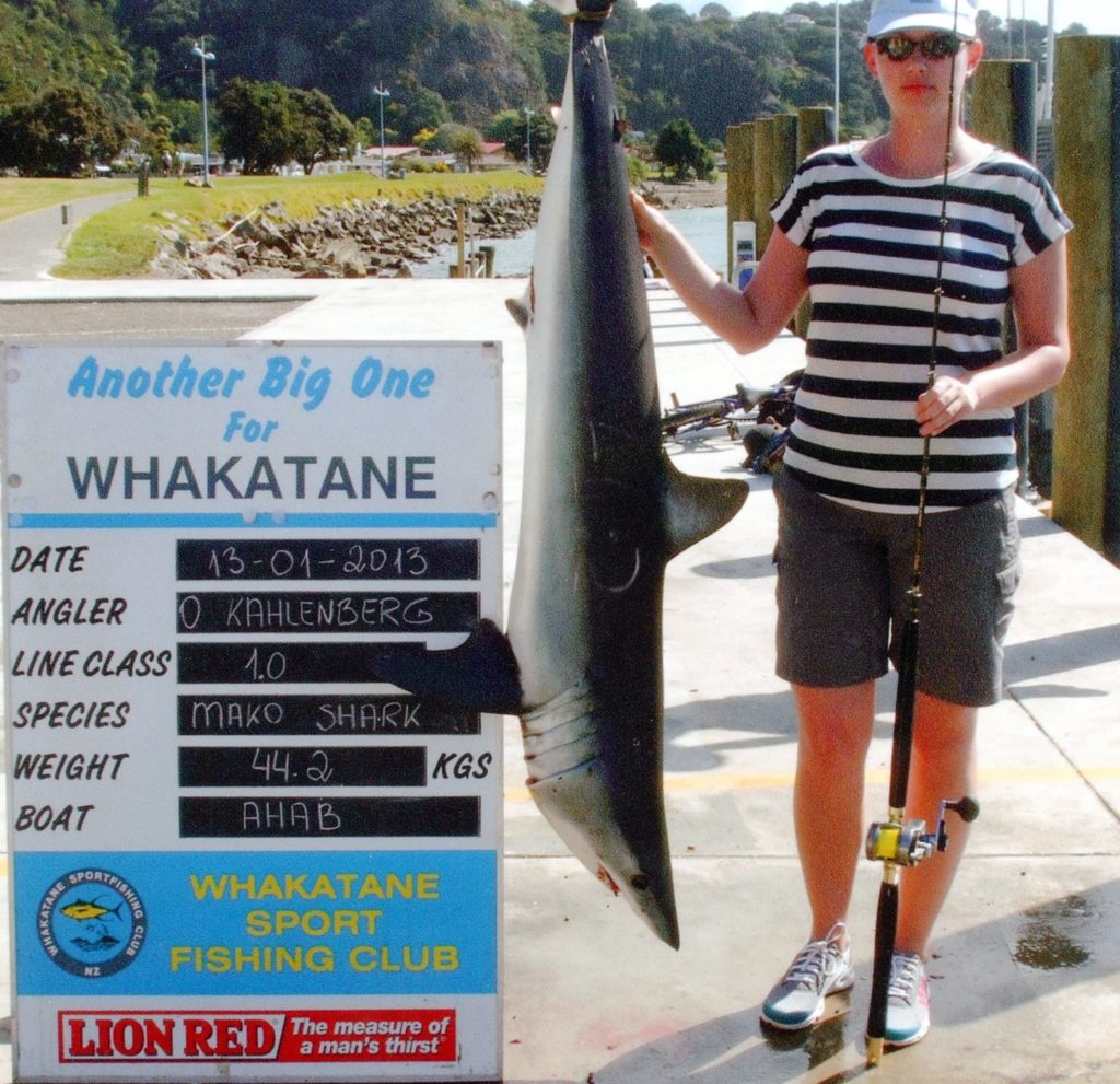 97-POUND, 7-OUNCE MAKO SHARK, 2-POUND LINE CLASS