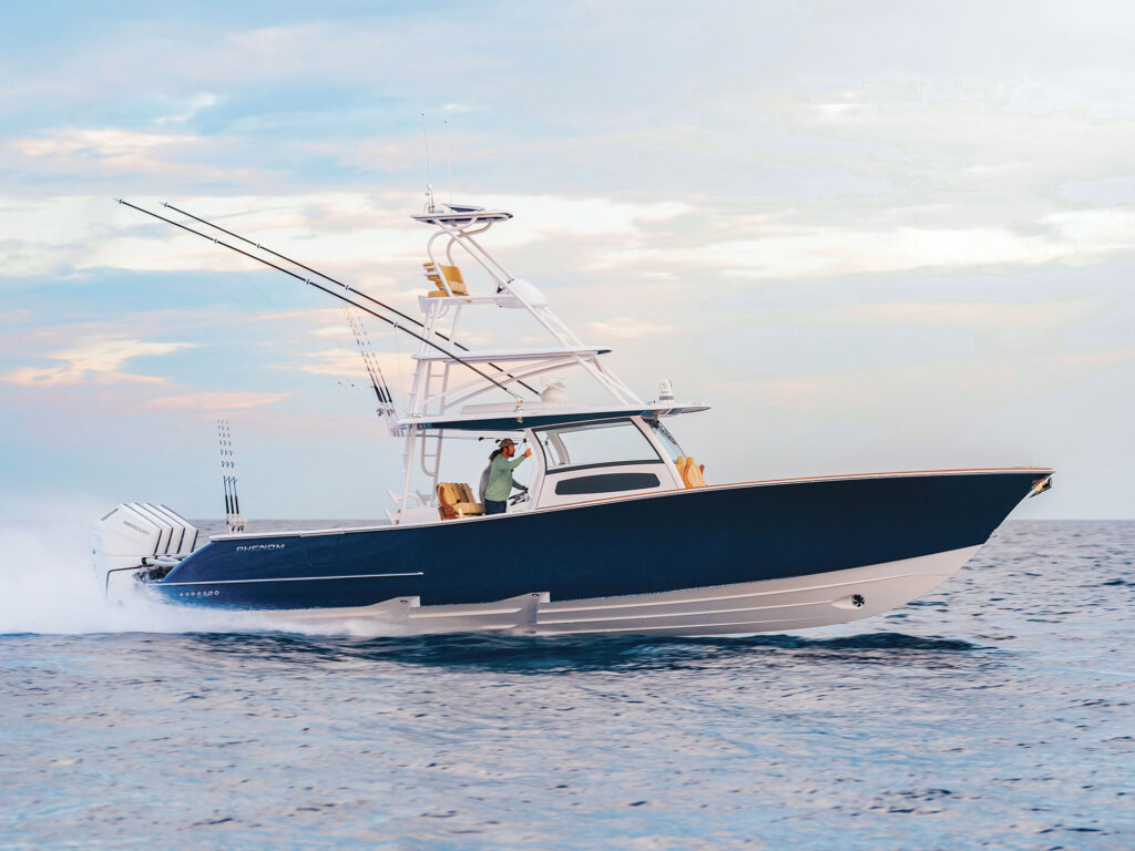 Phenom Yachts 43 running out to fish