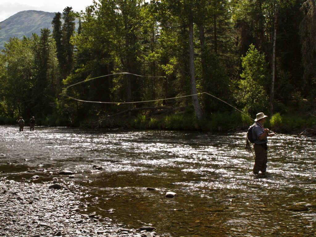 Fly fishing the Kenai River