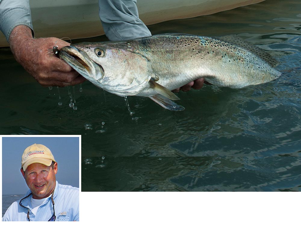 Releasing a large trout