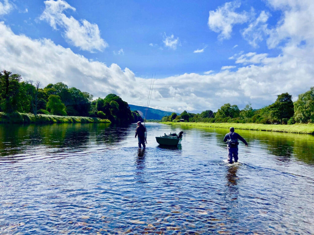 Summer fishing for salmon in Scotland