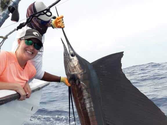 Woman with billfish