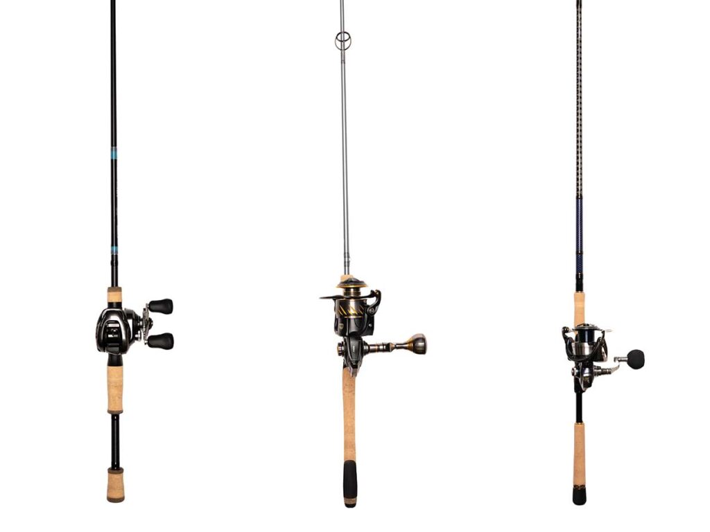 Three setups for fishing marshes