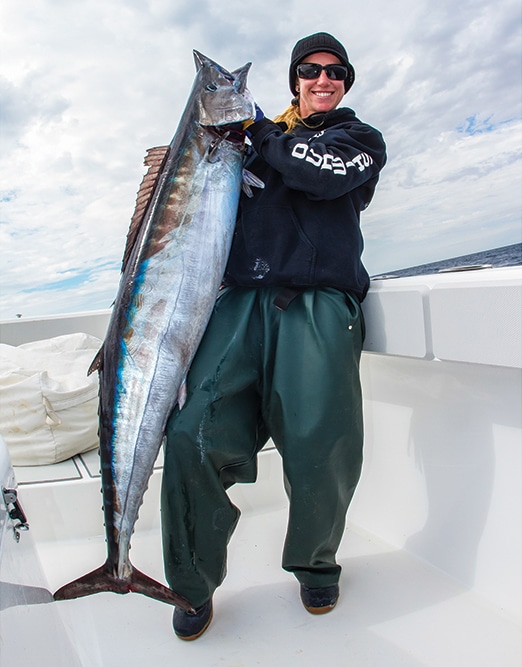 wahoo caught using lure fishing tactic