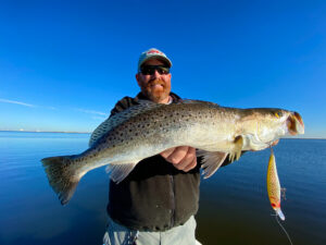 Plug fishing for trout